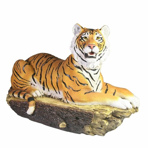 Фигура садовая Тигр на бревне L40W18H27,5 см (полистоун) - 1 шт!