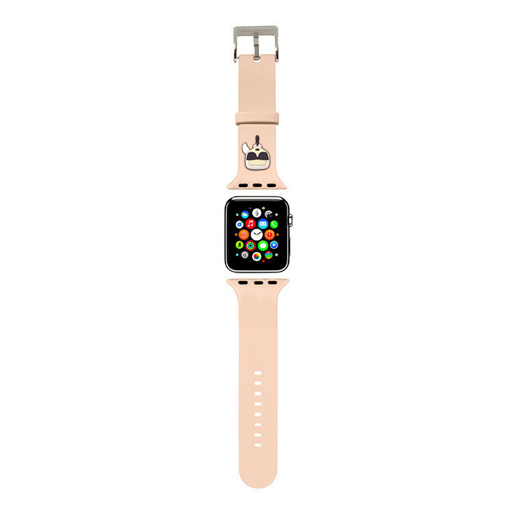 Karl Lagerfed Ремешок Lagerfeld Silicone Karl head для Apple Watch 38-40-41 mm розовый