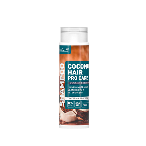 KARITELIX, COCONUT HAIR, Шампунь увлажняющий и регенерирующий, для всех типов волос, 400 мл