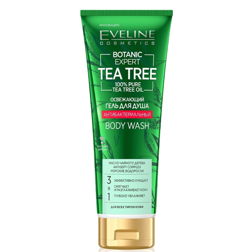 Эвелин / Eveline Botanic Expert Tea Tree Гель для душа 3в1 освежающий 250 мл