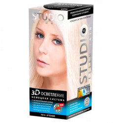 Набор из 3 штук Краска для волос STUDIO 3D 2 25г/100мл/25мл Осветление на 6-8 тонов