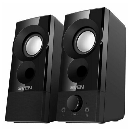 Колонки компьютерные SVEN 357, 2.0, 6 Вт, питание USB, черные, SV-018191