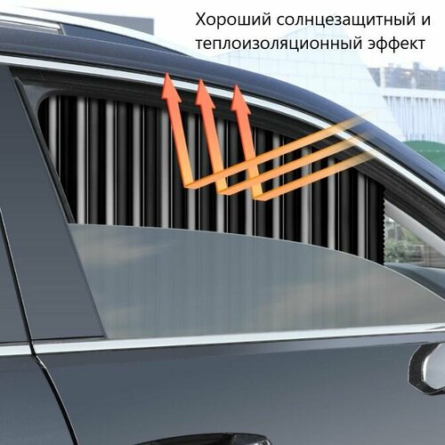 Магнитная солнцезащитная шторка для автомобиля на боковое стёкло со стороны пассажира Размер 47х 38 х 66 см 818₽