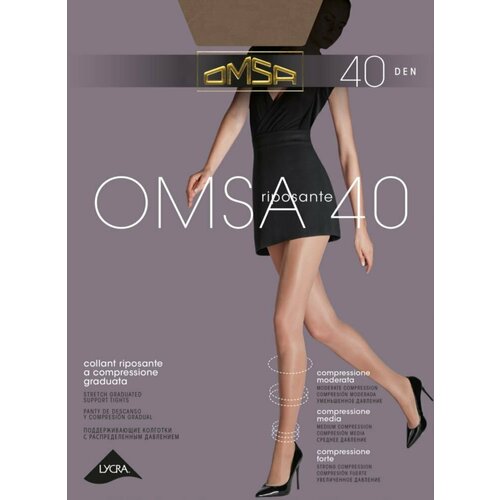 фото Колготки omsa, 40 den, размер 5, бежевый