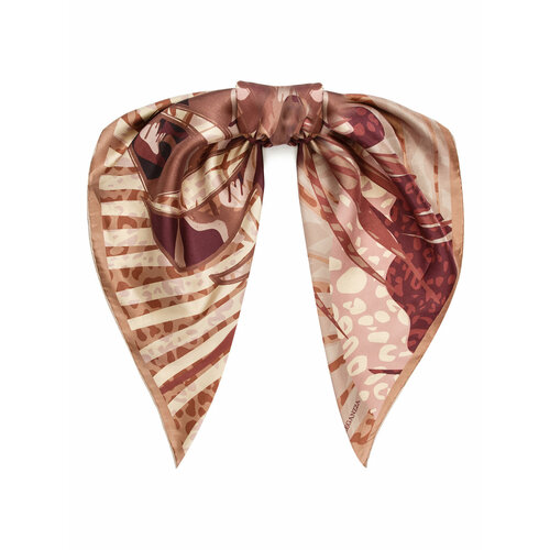 фото Платок eleganzza,90х90 см, коричневый