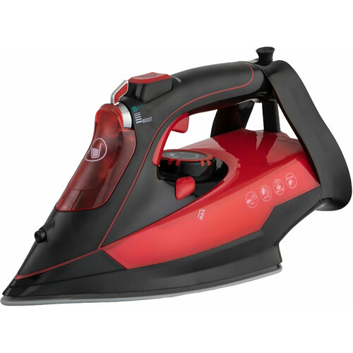 Утюг домашний утюг керамический утюг 2600Вт функция самоочистки вертикальная глажка пульвелизатор черный красный 1990₽