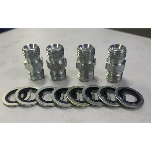 Адаптер (Соединитель + кольца) DK (Ш-Ш) 16×1.5 - 16×1.5 (4 шт в комплекте)