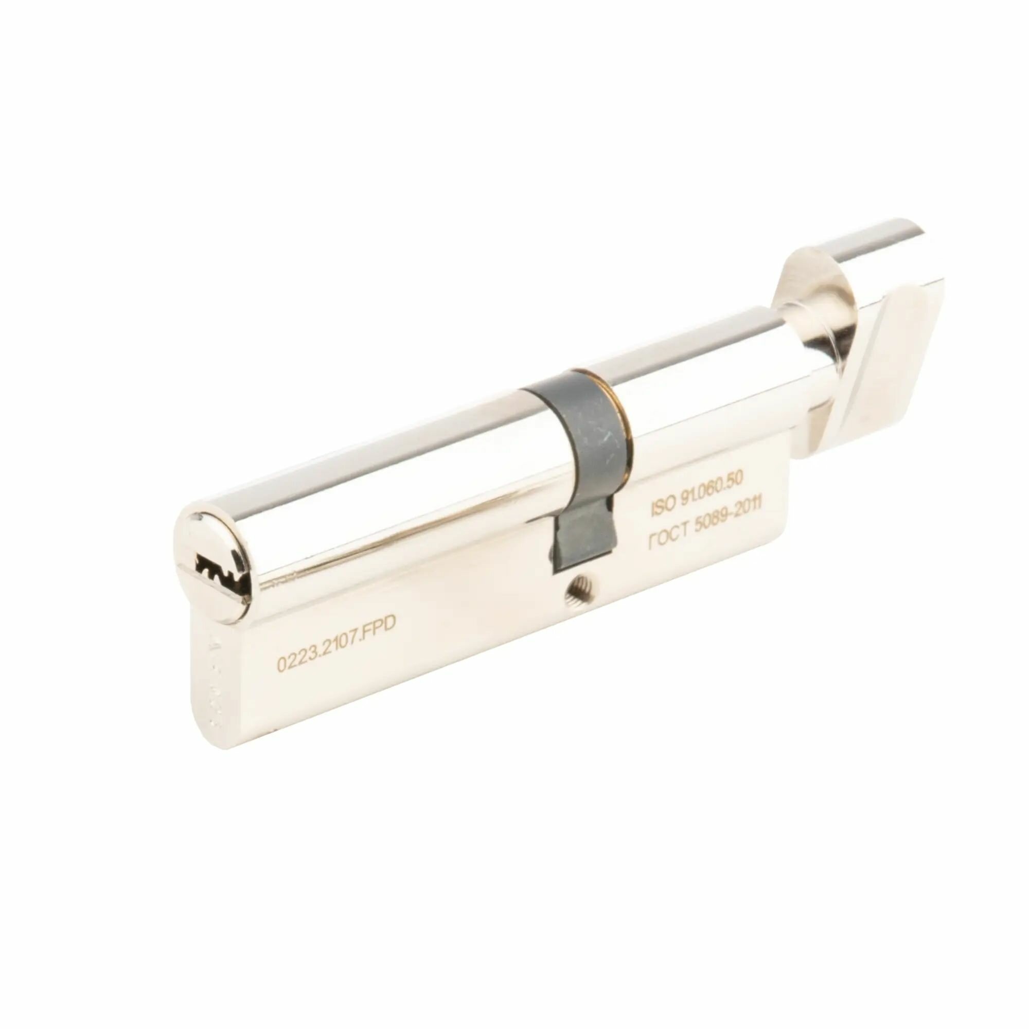 Цилиндр Apecs Pro 55х35 мм ключ/вертушка цвет никель