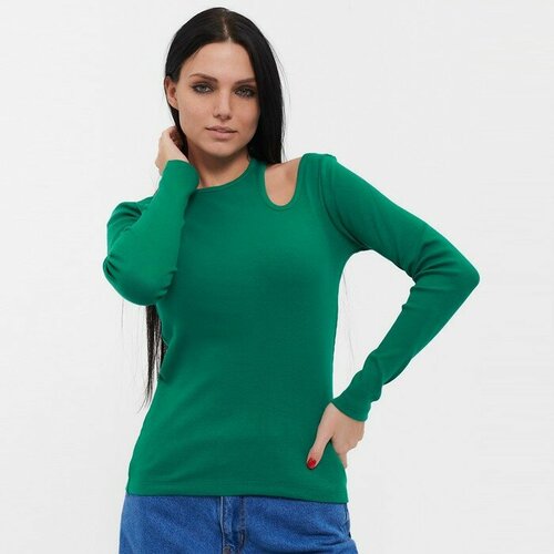 костюм женский толстовка брюки цвет зелёный размер s 42 Лонгслив Little Secret, размер 42, зеленый