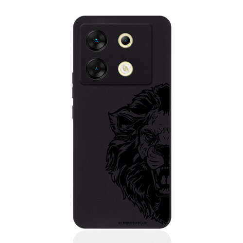 Чехол для смартфона Infinix Zero 30 5G черный силиконовый Король Лев