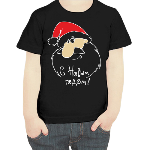 фото Футболка , размер 104, черный нет бренда