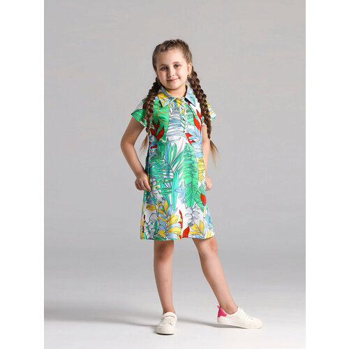 Платье Оригинальные платья для девочек, размер 32(128), мультиколор