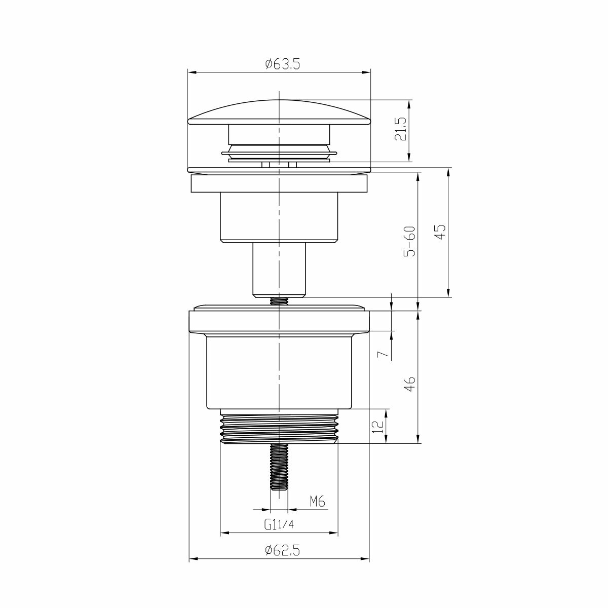 Донный клапан Lemark LM8500C