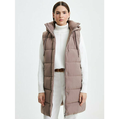 фото Жилет zarina, размер xs (ru 42), коричневый