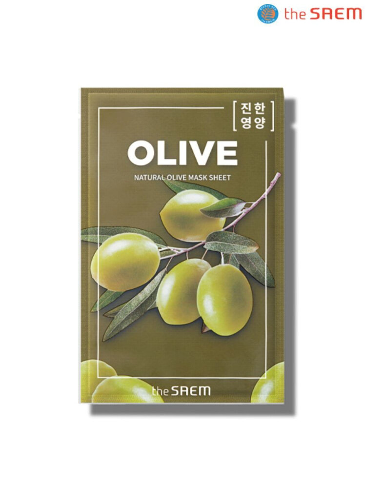 The Saem Тканевая маска Natural Olive Mask Sheet, 21 мл.