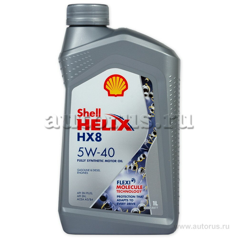 Масло моторное shell helix hx8 sn+ 5w-40 синтетическое 1 л 550051580