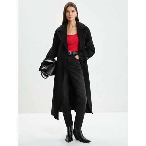 фото Джинсы мом zarina, размер s (ru 44)/170, черный