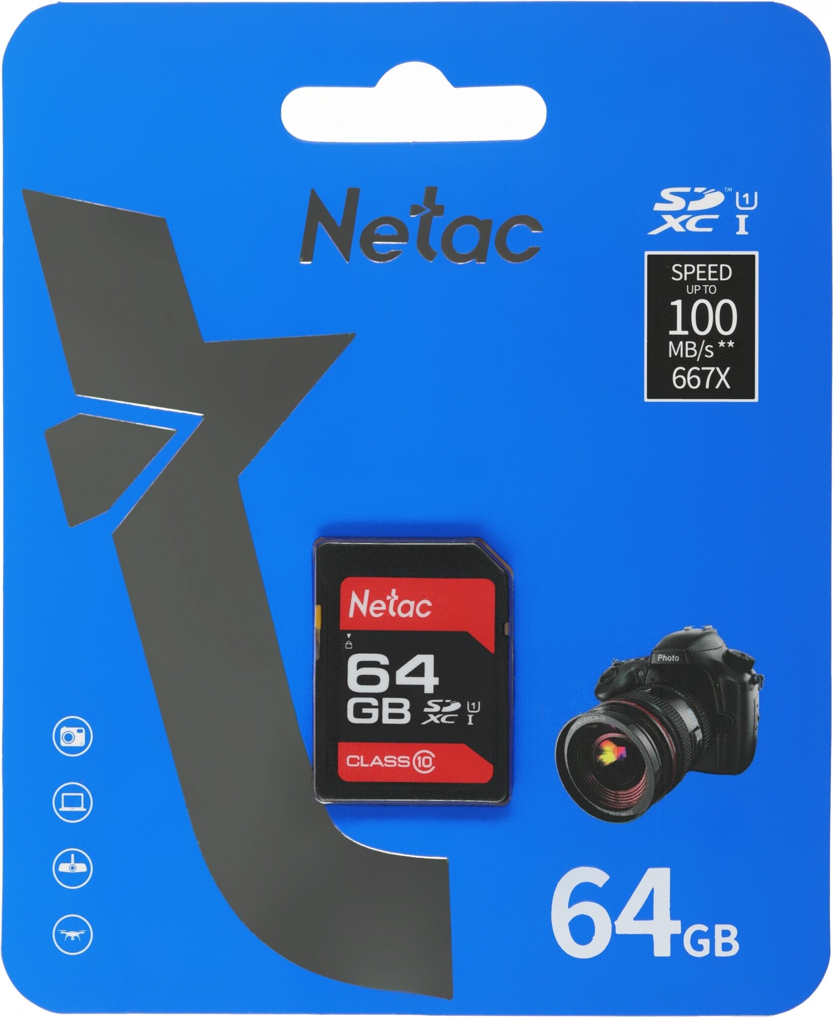 Флеш-накопитель NeTac Карта памяти Netac P600 Standard SD 64GB Retail version