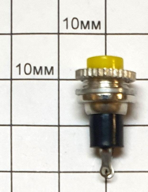 Кнопка MG-D-304 (DS-314, RWD-304) OFF-(ON) Без фиксации Желтая