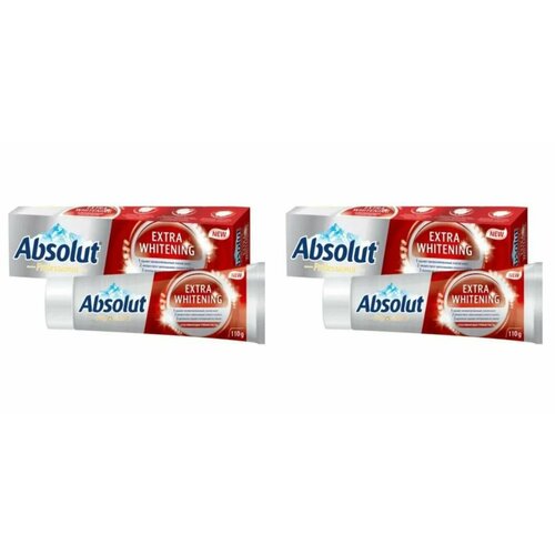 Абсолют Зубная паста Professional Extra Whitening, 110 г, 2 штуки