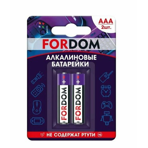 FORDOM Алкалиновые батарейки AAA/LR3 2 шт