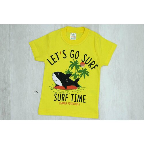 фото Футболка mimic, размер 104, желтый