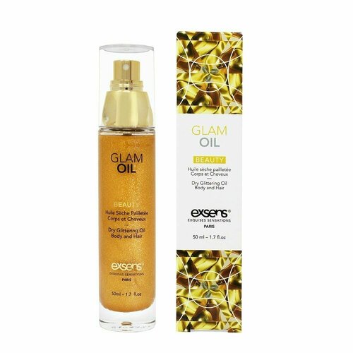 Сухое масло с блеском для волос и тела GLAM OIL EXSENS D882034