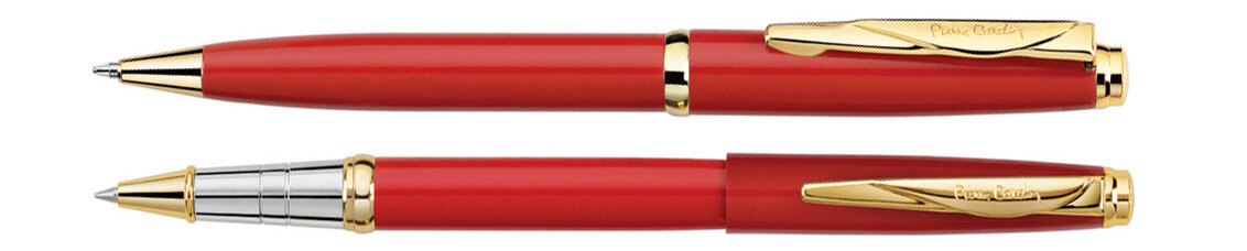 Набор Pierre Cardin PEN&PEN: ручка шариковая + роллер. Цвет - красный. Упаковка Е.