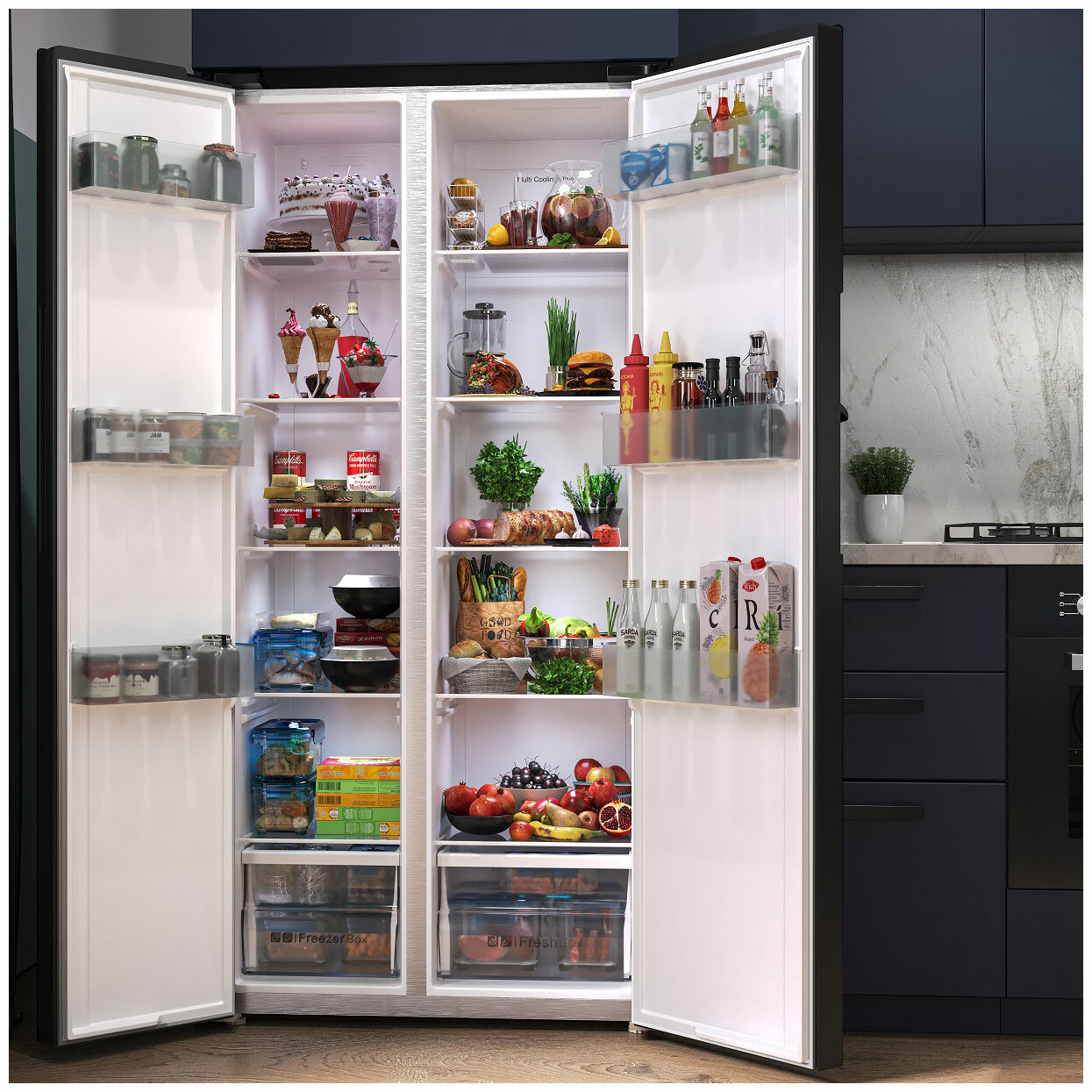 Отдельностоящий двухкамерный холодильник LEX - фото №13