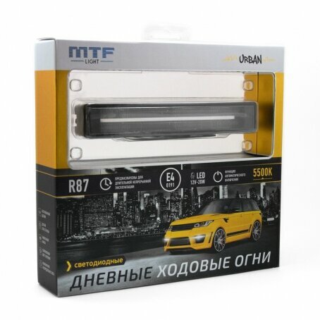 Светодиодные дневные ходовые огни MTF Light серия "URBAN" 12В, 20Вт, 5500К, E4, ECE R87, комплект