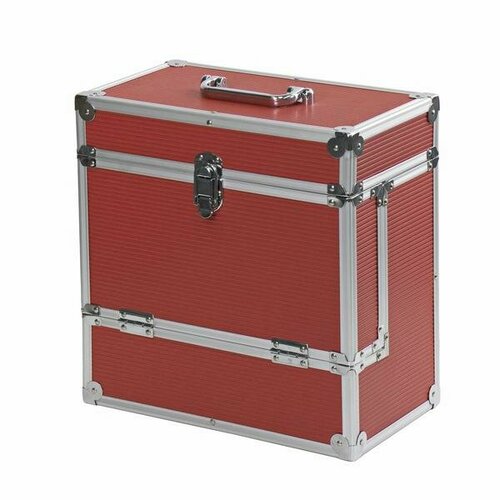 Кейс для виниловых пластинок Retro Musique Aluminium LP Vinyl Storage Case Red