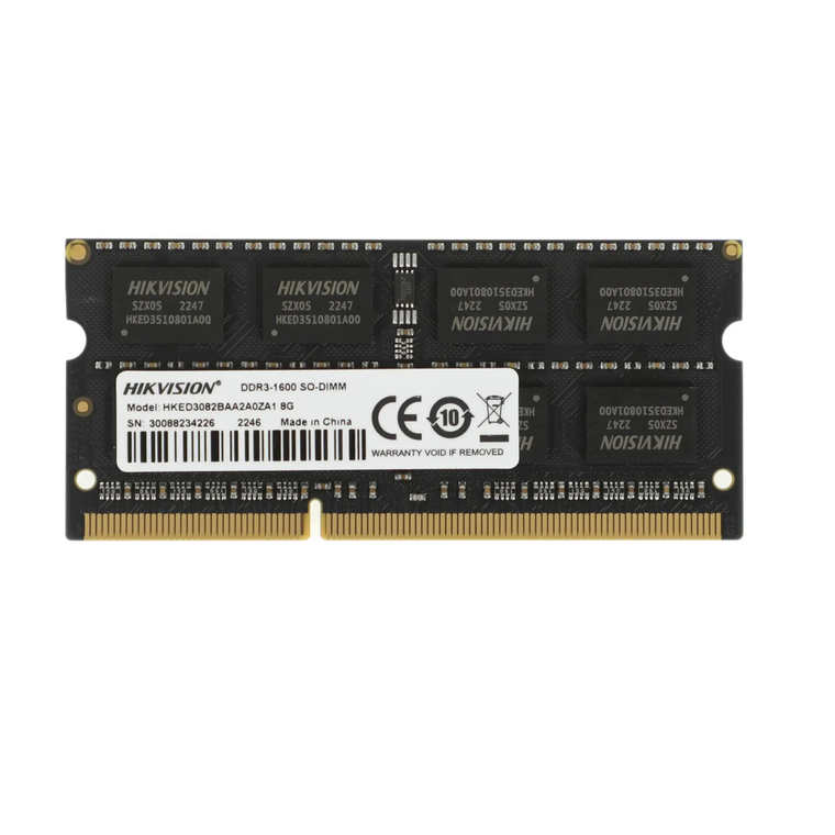 Память SODIMM DDR3 PC3-12800 Hikvision HKED3082BAA2A0ZA1/8G, 8Гб, 1.35 В