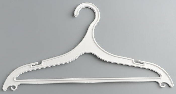 фото Вешалка-плечики плоская (белая) 400mm (Упаковка 20шт)