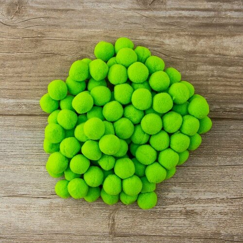 Помпоны декоративные PASSAN Россыпь, диаметр 20 мм, цвет Салатовый, 100 шт