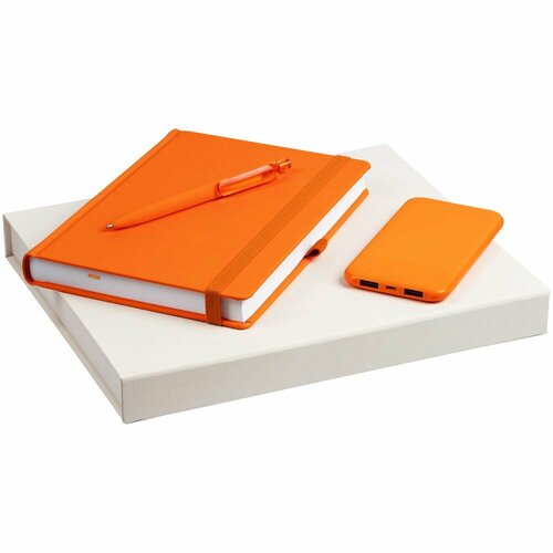 Набор Favor Memory, оранжевый, 27,5х23,7х3,5 см, искусственная кожа; картон; пластик; покрытие софт-тач