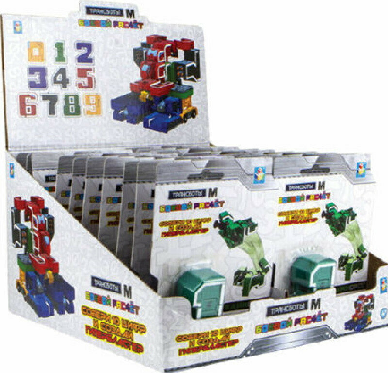 Трансформер 1TOY Игрушка-трансформер Трансботы, ассорти, дисплей, 1TOY, Т16973, 20 шт.