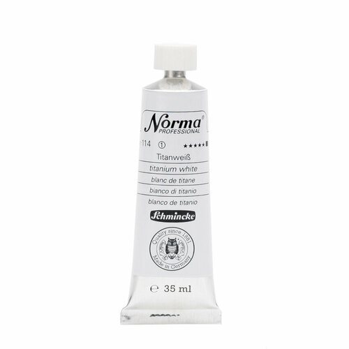 Краска масляная Schmincke Norma Professional № 114 белила титановые, туба 35 мл