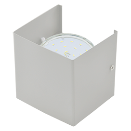 фото Ecola GX53-N51 светильник настенный бра прямоугольный серый 1* GX53 100х100х90 FYN51FECB