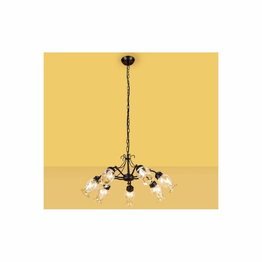 Люстра Citilux Метафора CL413171 Кофейная, E14, 420 Вт, кол-во ламп: 7 шт., цвет: коричневый - фото №18