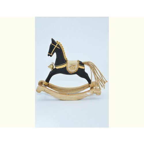 Декоративная фигурка лошадка-качалка В стиле ретро, дерево, 16 см, Breitner 55-7900