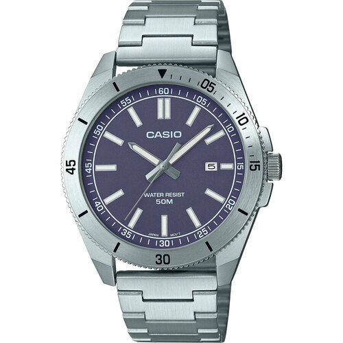 фото Наручные часы casio collection, серебряный, фиолетовый