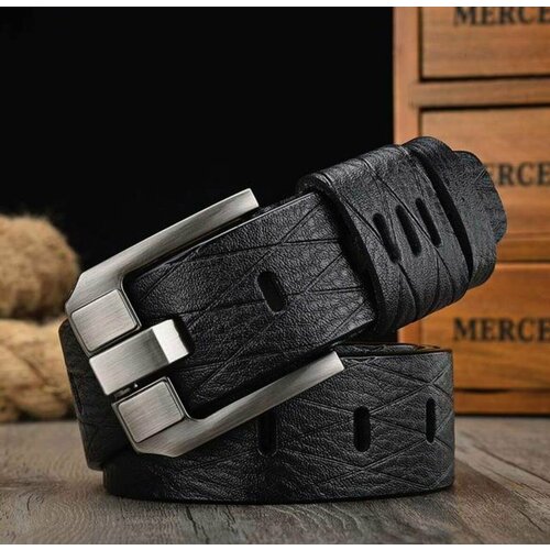 фото Ремень , размер 120, черный нет бренда