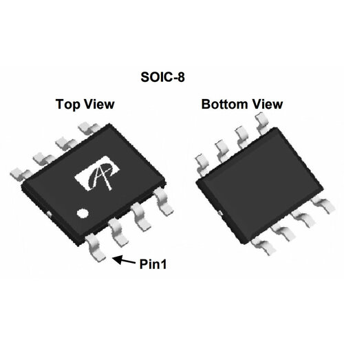 Микросхема AO4916 N-Channel MOSFET 30V 8.5A SOIC8 тестовый зажим soic8 sop8 ch341a 24 25 серия eeprom flash bios usb адаптер 1 8 в адаптер soic8 модуль программатора адаптера soic8