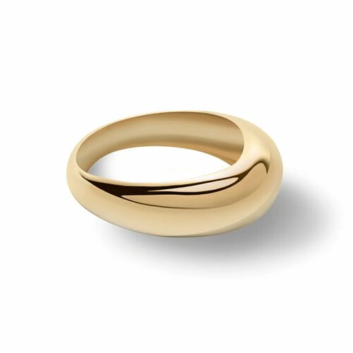 Кольцо MOSSA, серебро, 585, 925 проба, золочение, размер 16, золотистый