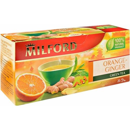 Чай зеленый Milford Апельсин имбирь 20*1.75г 1шт