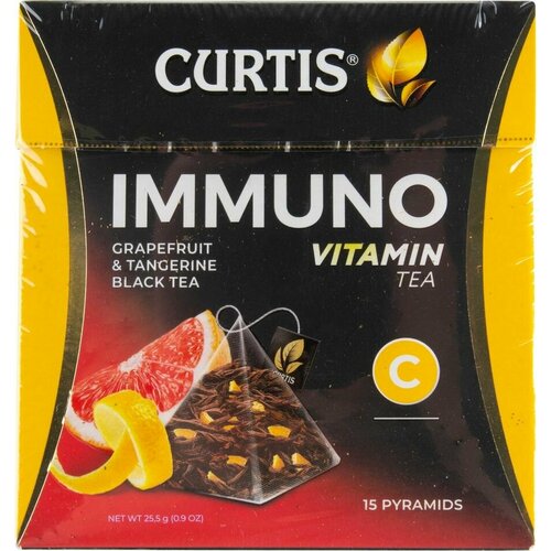 Чай черный Curtis Immuno с Цедрой лимона и апельсина 15*1.7г х 3шт