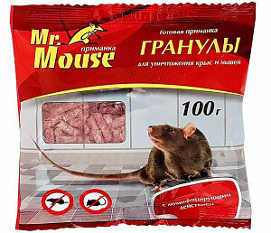 Гранулы "Mr.Mouse" от грызунов 100г