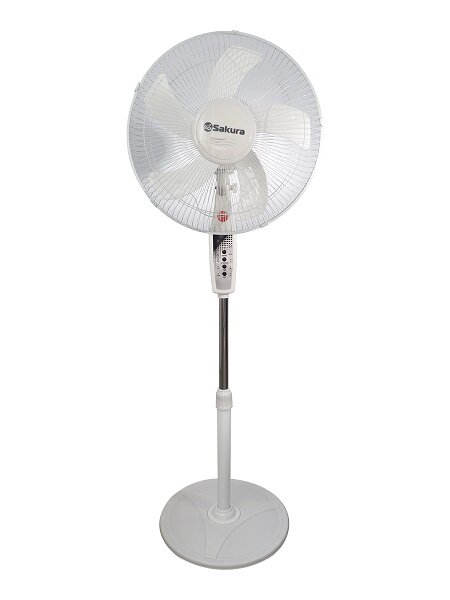 Вентилятор напольный Sakura SA-18W белый ПДУ таймер