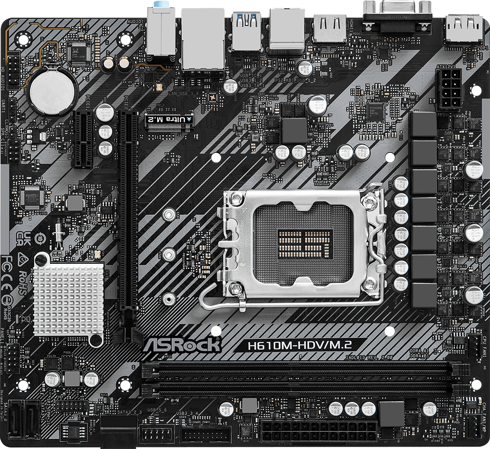 Материнская плата ASRock (H610M-HDV/M.2 R2.0)