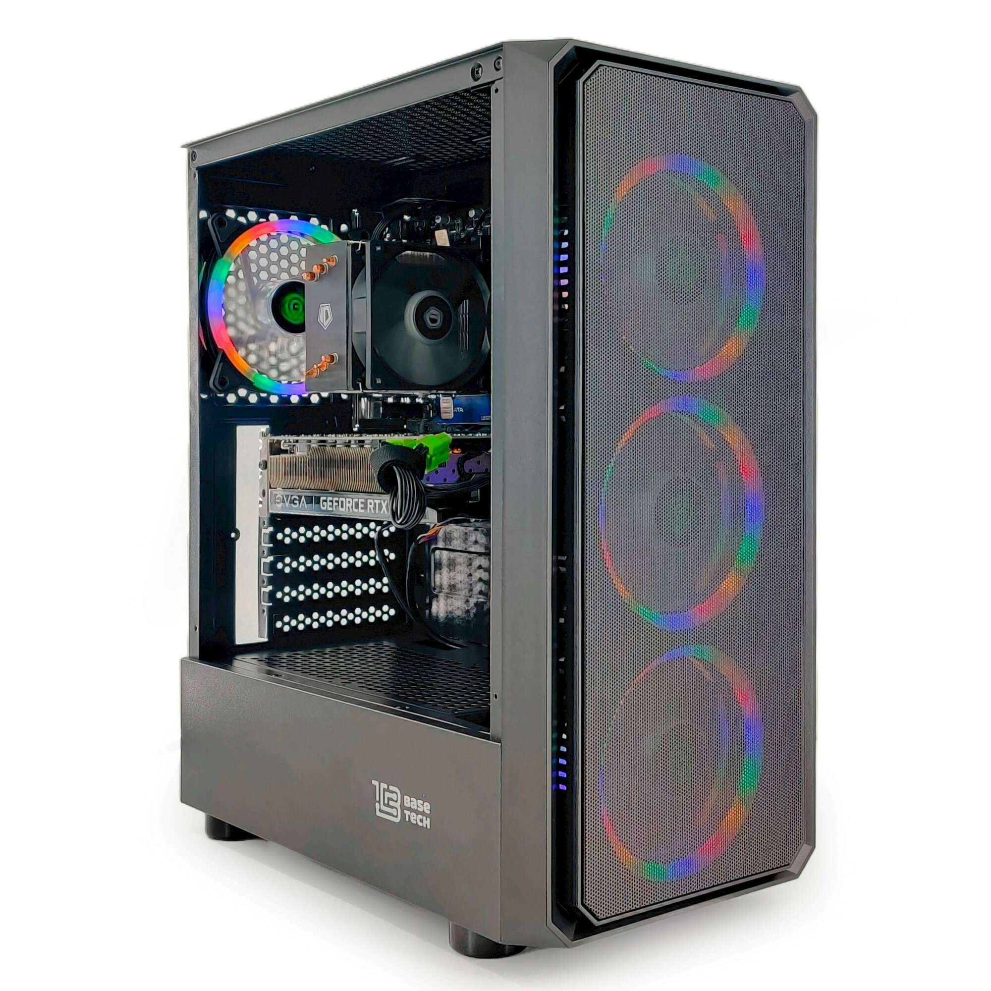 Игровой PC юкомс Ryzen 5 5600, RTX 2060 6GB, HDD 1TB, SSD 240GB, 32GB DDR4, БП 500W, win 10 pro, Black game case